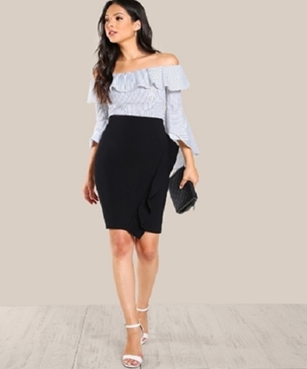 Picture of Cut Out Skirt With Ruffles