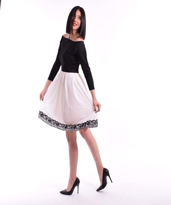 Image de robe bicolore noir et blanc